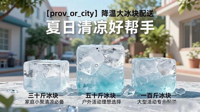 长丰降温大冰块配送_海鲜排档降温解决方案_高温天气大冰块配送